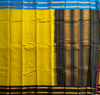 Ahalya Handwoven Gadwal cotton with silk kuttu Ganga Jamuna border