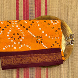 Mangala Bandhini print Sungudi cotton saree - The Maggam Collective