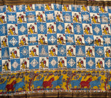 Uttara Bapu and muggu print on Chennur silk saree