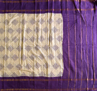 Vetravathi Kolam block prints Sungudi cotton saree with blouse