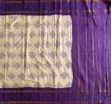 Vetravathi Kolam block prints Sungudi cotton saree with blouse