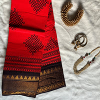 Tushti Sungudi saree with Kolam