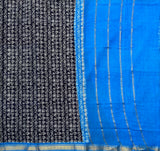 Loganayagi dip dyed Madurai Sungudi saree with Tamil script print