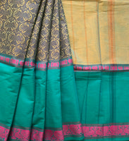 Adarsha - Mubbagam saree with Gandaberunda motifs