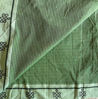 Trayi handwoven Patteda Anchu saree baby kolam print with blouse