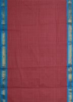 Arghya - Handwoven Gadwal cotton with silk kuttu border