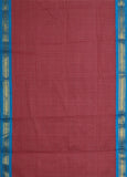 Arghya - Handwoven Gadwal cotton with silk kuttu border