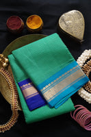 Artemis - Handwoven Gadwal cotton with silk kuttu border