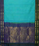 Demeter - Handwoven Gadwal cotton with silk kuttu border
