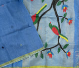 Arunima Linen by tissue Jamdani saree with blouse - The Maggam Collective