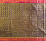 Amudini Kanchi cotton saree annapakshi Rudraksha motifs