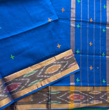 Garima Venkatagiri saree with kadhi ikat border and cow print