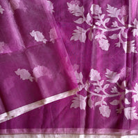Anubha Organza Jamdani saree with blouse