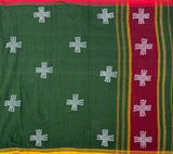 Parboti Dhonekali with Hand block printed kolam