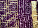 Kavya Gharchola hand knotted bandhej modal silk saree