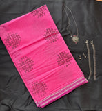 Rukmini Bandarulanka Kora cotton handprinted saree