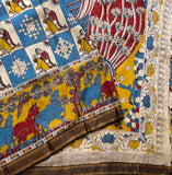 Uttara Bapu and muggu print on Chennur silk saree