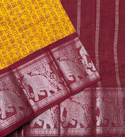 Bhanurekha long border Madurai Sungudi saree with Tamil letters