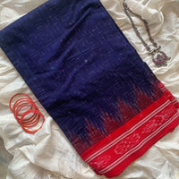 Almost never blue - simple Ikat saree from Ganjam