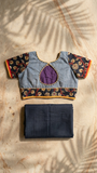 Ditya readymade mangalgiri blouse with kalamkari and mirror work