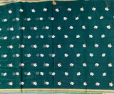 Haritha Devendra handwoven saree with Parijata embroidery and Resham inlays - The Maggam Collective
