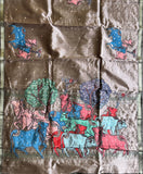 Samasthala Applique and mirror work on silk Mangalgiri