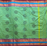 Gayathri Kolam block prints Chettinad cotton saree