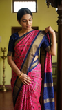 Aamani pure silk Cambodian style Ikat saree