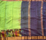 Ishani Contemporary art print on Mangalgiri silk saree