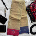 Shatadruka handwoven Patteda Anchu saree baby kolam print with blouse