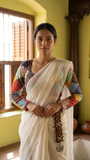 Madhu readymade full sleeves patchwork blouse