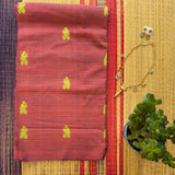 Rangadevi handwoven Siddipet gollabhama grid saree with blouse - The Maggam Collective