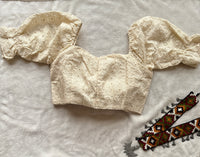 Shreema Hakoba blouse with puff sleeves
