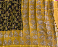 Puruhutpriya Sanganeri block printed Chanderi saree
