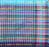 Neelima multicolour checks Mangalgiri saree with blouse