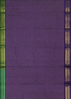 Persephone - Handwoven Gadwal cotton with silk kuttu border