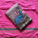 Samasthala Applique and mirror work on silk Mangalgiri