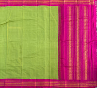 Satyabhama Handwoven Gadwal cotton with silk kuttu border