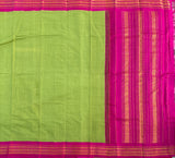 Satyabhama Handwoven Gadwal cotton with silk kuttu border