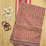 Mahadevi Tamil script handloom saree