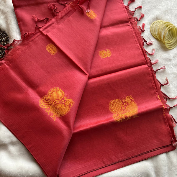 Tomehto tomahto handwoven silk Chinnalampattu with blouse