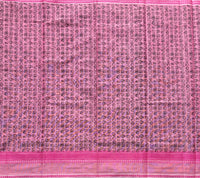 Champaka Priya Chettinad cotton saree with Tamil script print