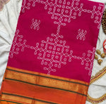 Akshaya Chettinad cotton saree with Kolam block prints