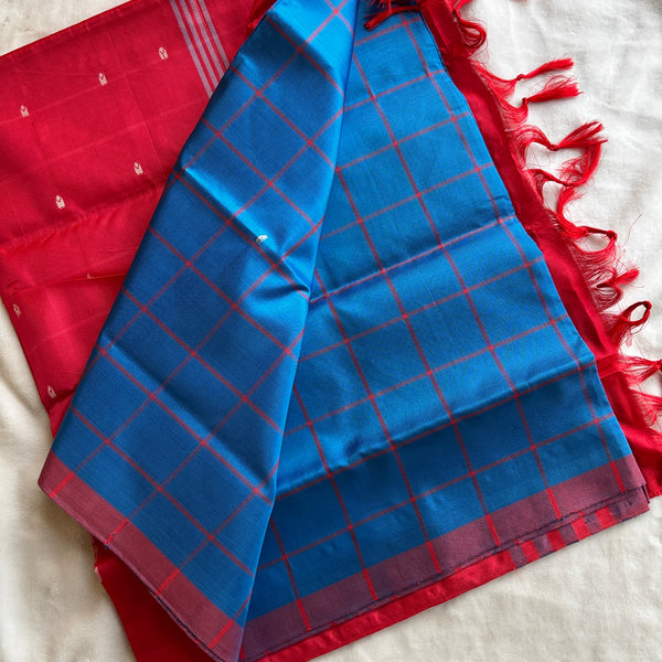 Kavya handwoven silk Chinnalampattu with blouse