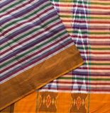 Berry delight mercerised Puttapaka Ikat cotton saree - The Maggam Collective