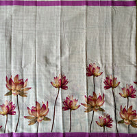 Akula handwoven mangalgiri saree with lotuses