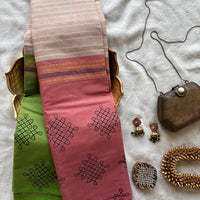 Durgama Kanchi cotton muppangu / mubbagam saree kolam printed