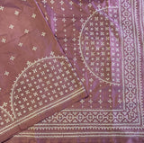 Kundanika kutch hand embroidery on silk