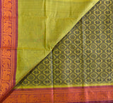Kanimozhi Kanchi cotton saree annapakshi Rudraksha motifs