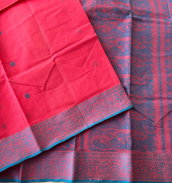 Tiyashi handwoven cotton Baluchari saree